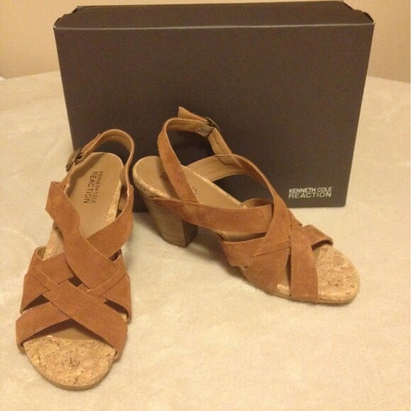 Kenneth Cole Shoes - Kenneth Cole Women's Shoes City Scene Brown Suede Chunky Heels Size 8 NWB $99